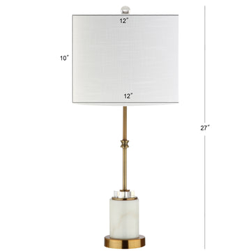Harper 27" Marble/Crystal LED Table Lamp - JONATHAN Y